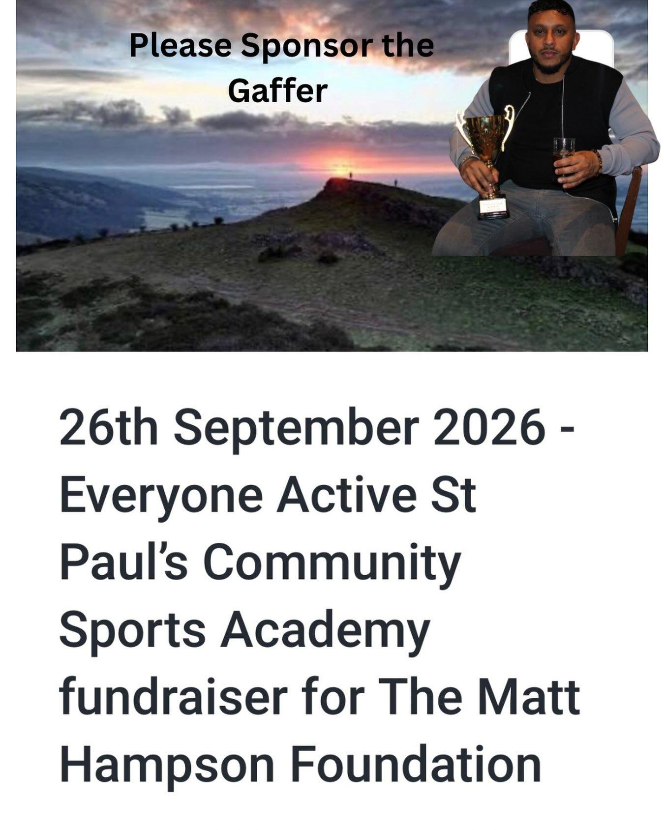 Our Gaffa is doing an amazing thing this weekend and raising money for an amazing cause @hambofoundation . Check out just giving.com and search Mendip3 peaks St Pauls